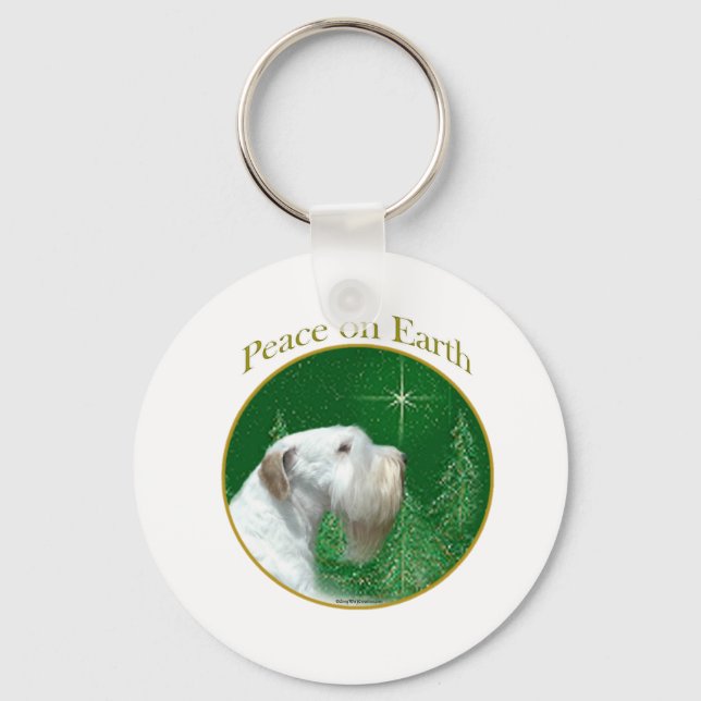 Porte-clés La paix de Sealyham Terrier sur Terre (Recto)