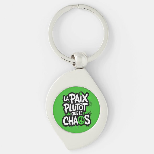 Porte-clés La paix est un choix (Devant)