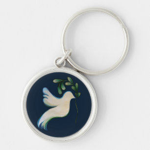 Porte-clés La Paix sur Terre La colombe de l'espoir