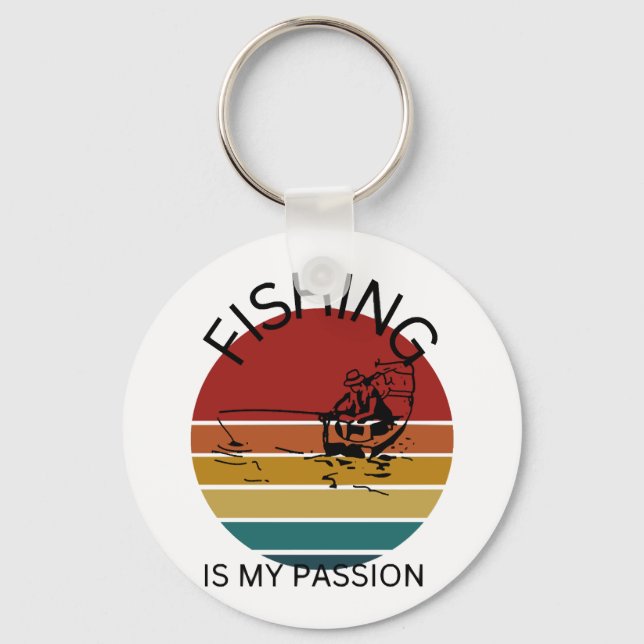 Porte-clés La pêche est ma passion, la pêche (Recto)