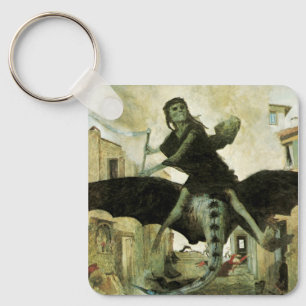 Porte-clés La peste d'Arnold Bocklin, symbolisme Vintage
