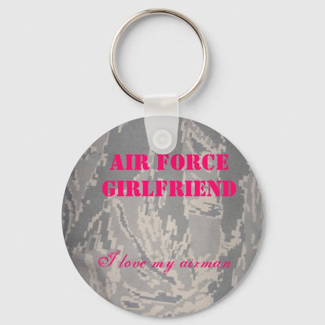 Porte-clés La petite amie de l'armée de l'air, j'aime ma... (Recto)