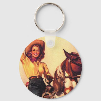 Porte-clés La petite fille sur son cheval