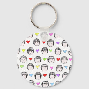 Porte-clés La peu de Chine fait face au porte - clé