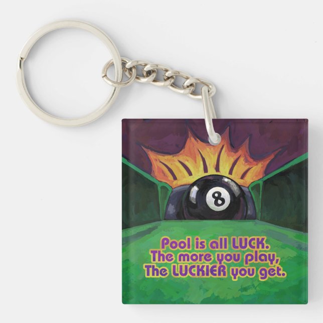 Porte-clés La piscine est la chance (Devant)