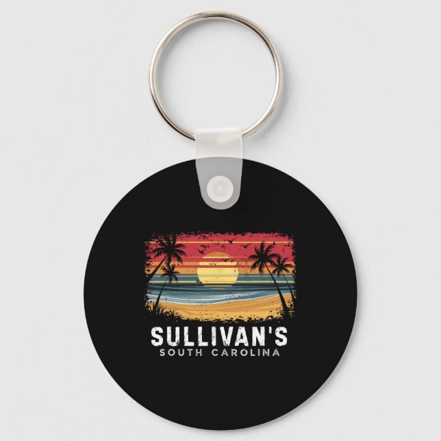Porte-clés La plage de planche de surf de Sullivan en Carolin (Recto)
