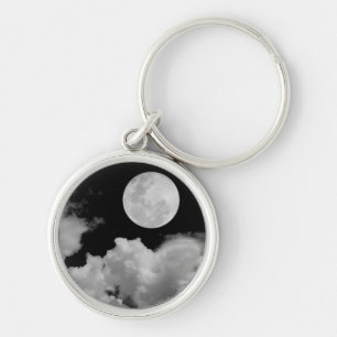 PORTE-CLÉS LA PLEINE LUNE OPACIFIE NOIR ET BLANC
