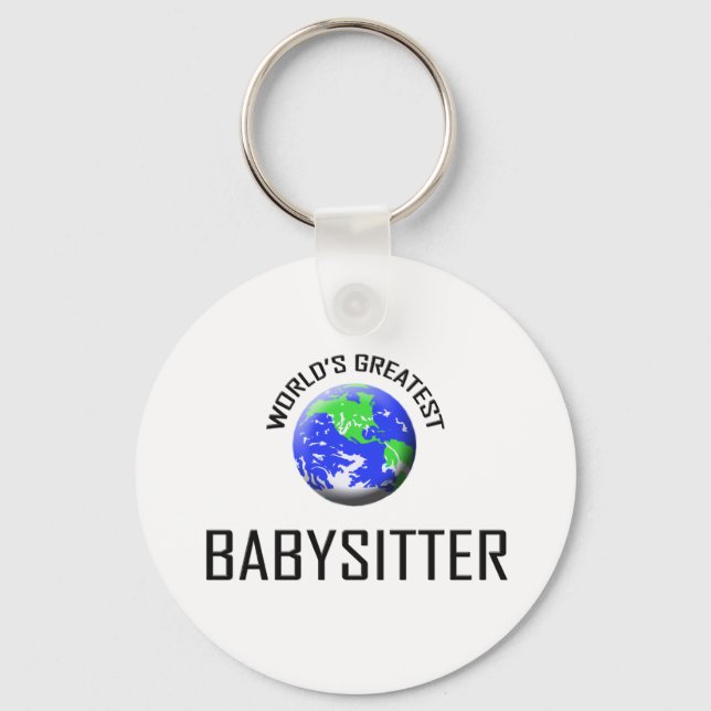 Porte-clés La plus grande baby-sitter du monde (Recto)