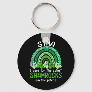 Porte-clés La plus mignonne infirmière trèfles St Patrick fem