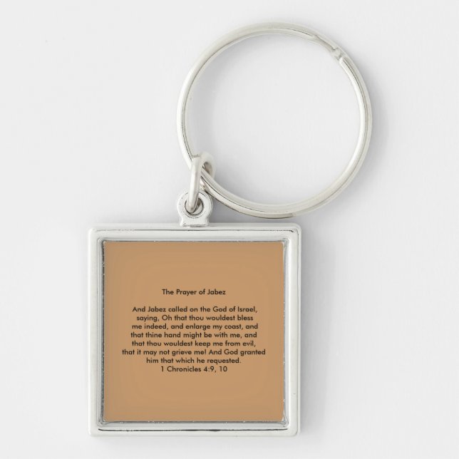 Porte-clés La prière du porte - clé de Jabez (Devant)