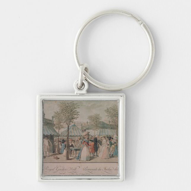 Porte-clés La promenade de jardin de Palais Royal, 1787 (Devant)