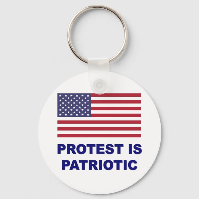 Porte-clés La protestation est patriotique (Recto)