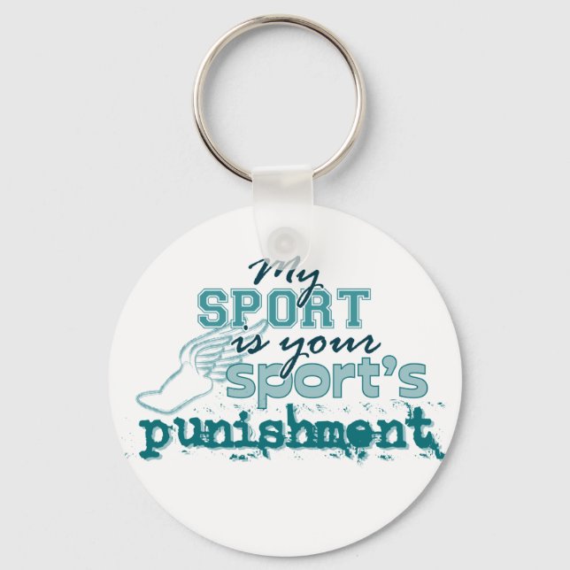 Porte-clés La punition de votre sport (turquoise) (Recto)
