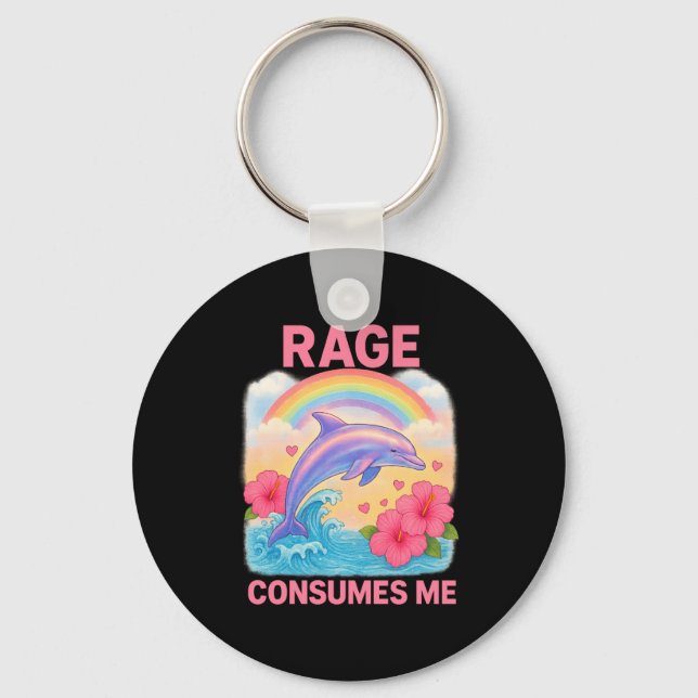Porte-clés La rage me consume dauphin  (Recto)