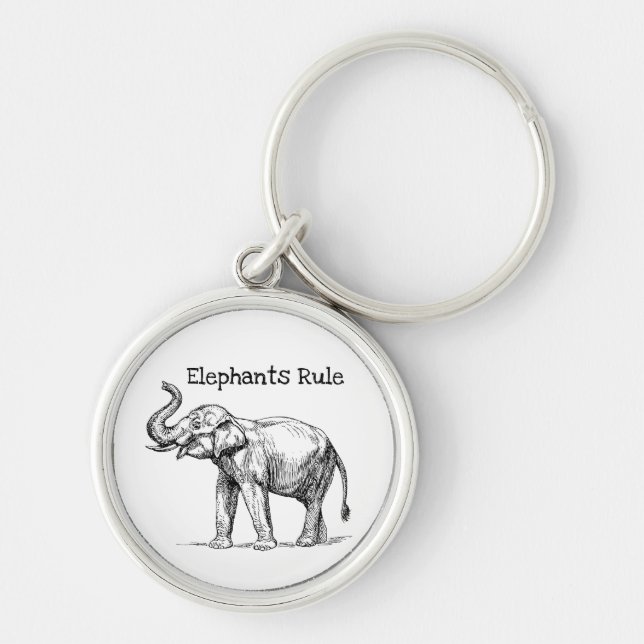 Porte-clés La règle des éléphants (Devant)