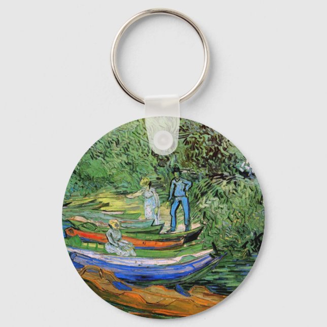 Porte-clés La rive de l'Oise à Auvers par Vincent van Gogh (Recto)