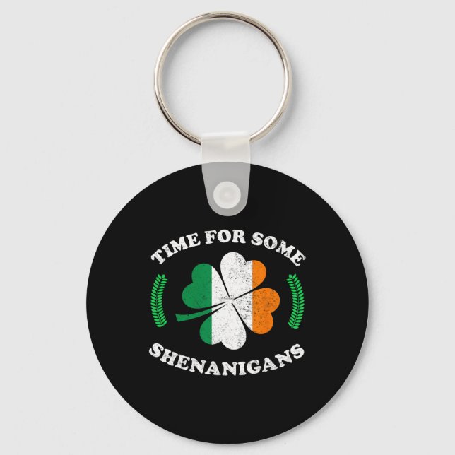 Porte-clés La Saint-Patrick, c'est l'heure de quelques frasqu (Recto)