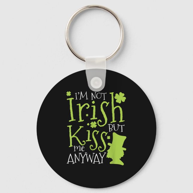 Porte-clés la Saint-Patrick Je ne suis pas Irlandais mais emb (Recto)