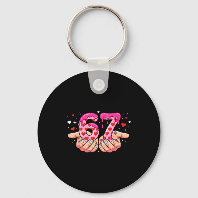 Porte-clés La Saint-Valentin 67 Cœurs Six Sept Mème Amour Mig (Recto)