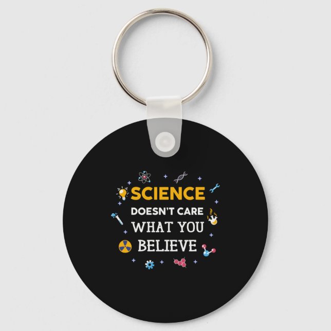 Porte-clés La Science Ne Se Soucie Pas De Ce Que Vous Croyez (Recto)