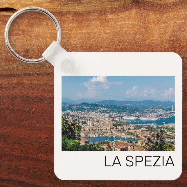 Porte-clés La Spezia Cityscape Ligurie Italie Vacances Souven (Recto)