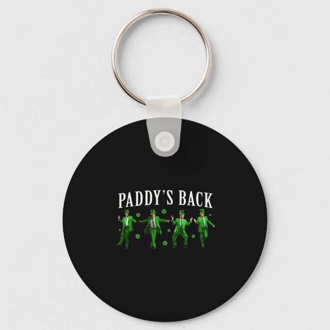 Porte-clés La St Patrick drôle de Paddy Trump Shamrock irland (Recto)