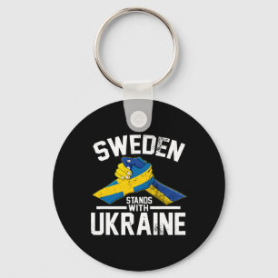Porte-clés La Suède se tient aux côtés de l'Ukraine Drapeau s