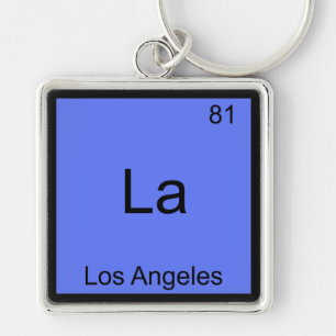 Porte-clés La - Tee du symbole de l'élément chimique de la vi