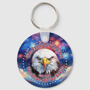 Porte-clés La Terre De La Liberté Maison Brown Eagle Feux D'A