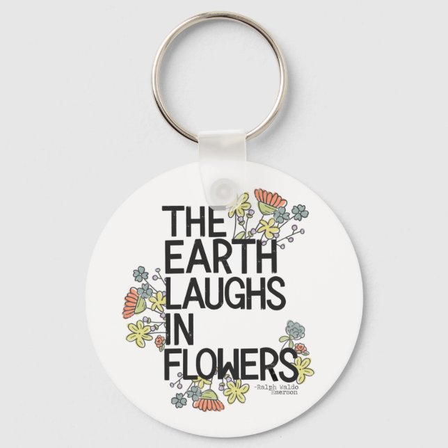 Porte-clés La Terre rit de fleurs (Recto)