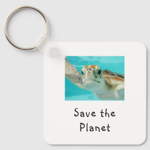 Porte-clés La tortue marine sauve la planète