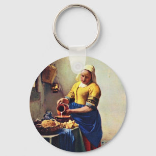 Porte-clés La trayeuse [1]. Par Johannes Vermeer