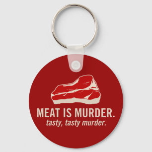 Porte-clés La viande est meurtre, meurtre savoureux