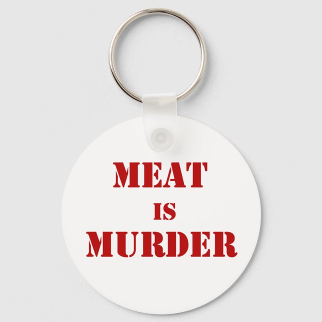 Porte-clés La viande est un meurtre (Recto)