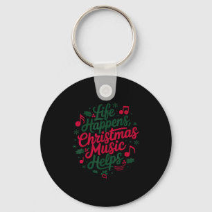 Porte-clés La vie arrive Musique de Noël aide pour le M de No