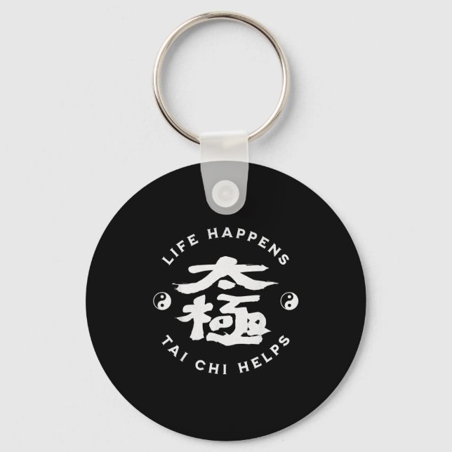 Porte-clés La vie arrive Tai Chi aide illustration (Recto)