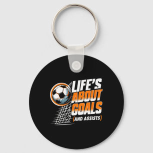 Porte-clés La vie de football est à propos d'objectifs et de