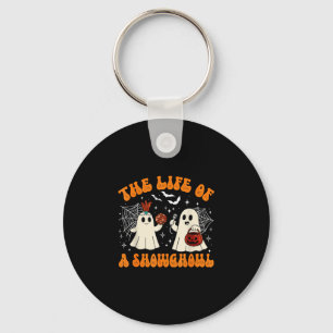 Porte-clés La vie d'un showghoul fantôme mignon halloween rét