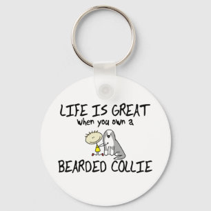 Porte-clés La vie est grand porte - clé barbu de colley
