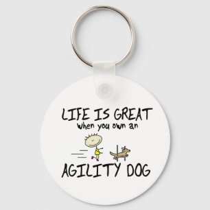 Porte-clés La vie est grand porte - clé de chien d'agilité
