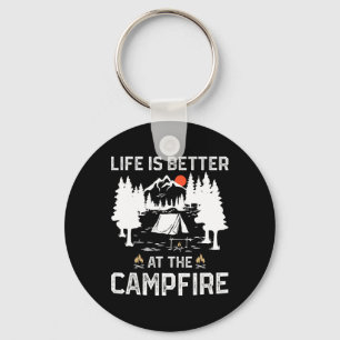 Porte-clés La vie est meilleure au camping-car de camp de for