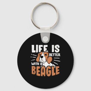 Porte-clés La Vie Est Meilleure Avec Un Chien Beagle