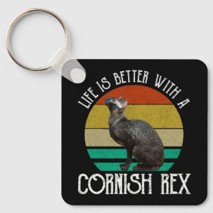 Porte-clés La vie est meilleure avec un Cornish Rex