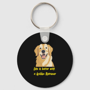 Porte-clés La vie est meilleure avec un Golden Retriever - Am