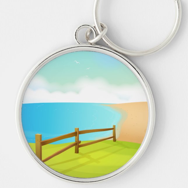 Porte-clés La vie est une plage (Devant)