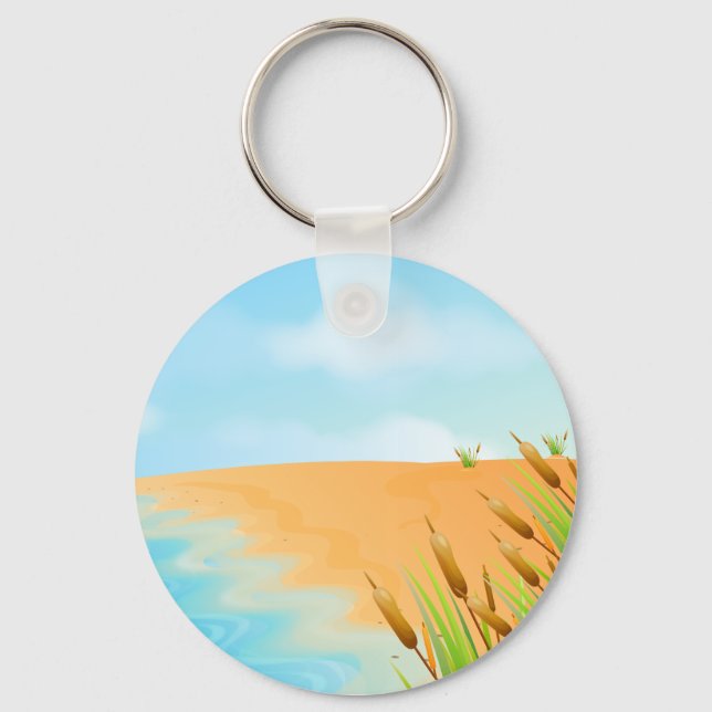 Porte-clés La vie est une plage (Recto)