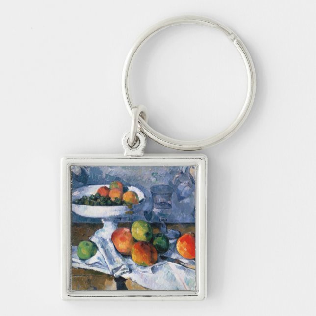 Porte-clés La vie toujours avec le plat de fruit (Devant)