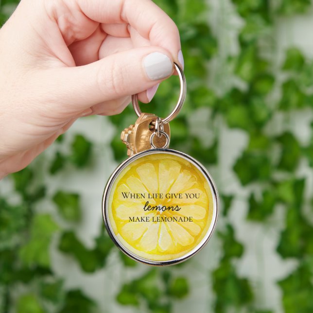 Porte-clés La Vie Vous Donne Une Citation De Citron (Main)