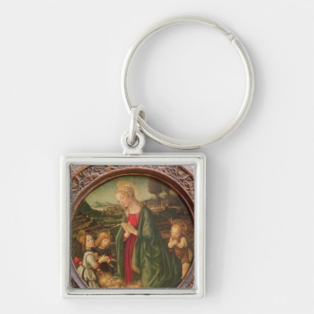 Porte-clés La Vierge adorant l'enfant du Christ (Devant)