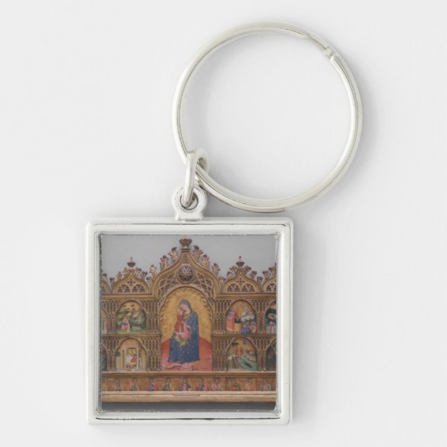 Porte-clés La Vierge et l'enfant avec des scènes légendaires (Devant)